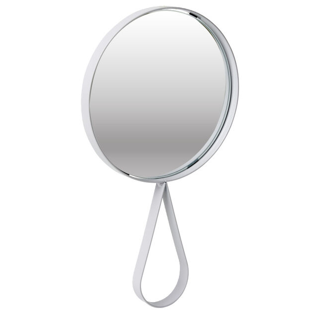 Miroir avec cadre métal rose 14x25cm