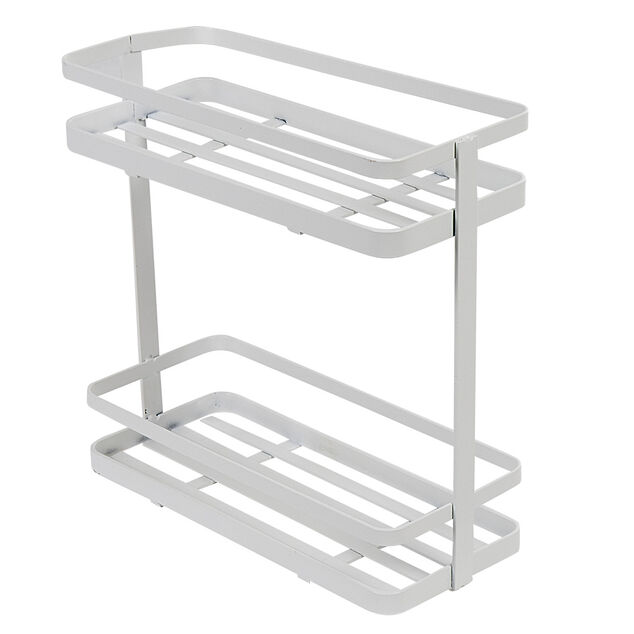 &Eacute;tag&egrave;re de cuisine design filaire m&eacute;tal blanc &agrave; poser