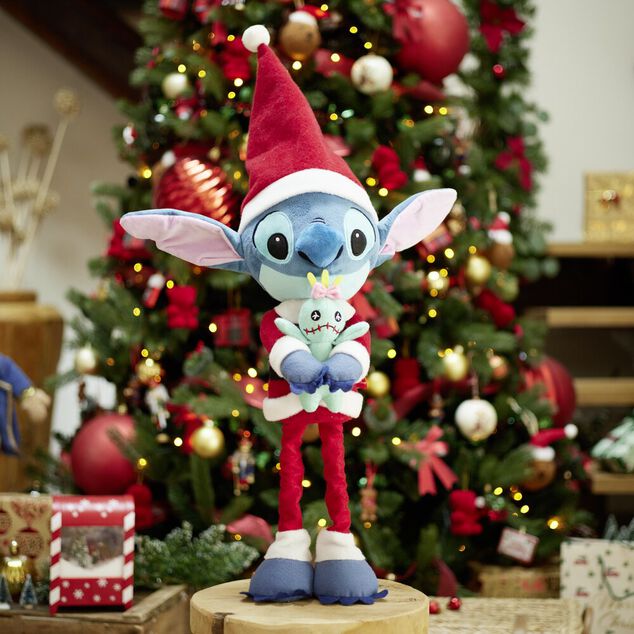 Décoration de Noël à poser Disney Stitch jambe extensible 42x17xH73cm