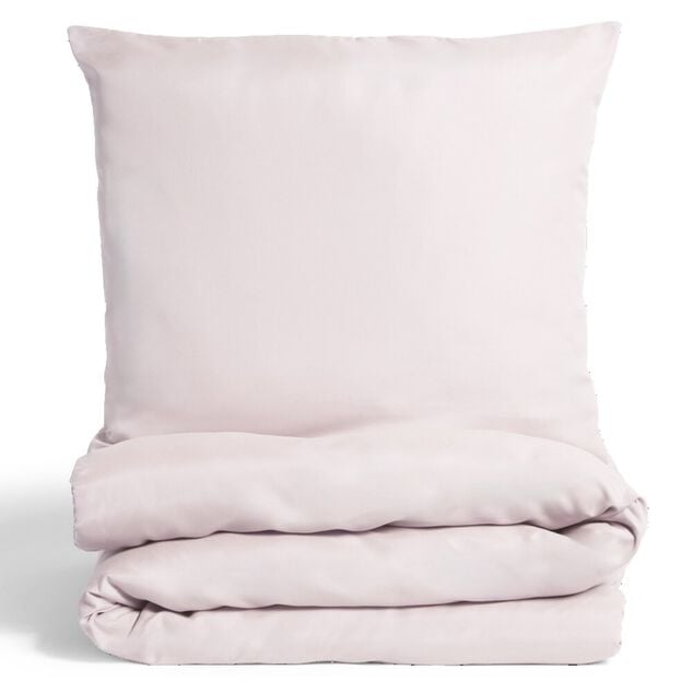 Parure de lit 1 place r&eacute;versible beige et rose 140x200cm