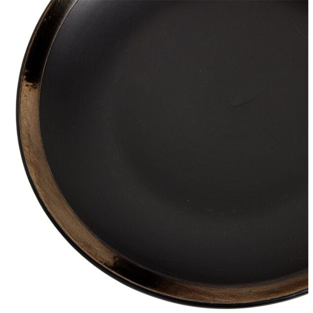 Assiette &agrave; dessert fa&iuml;ence bord liser&eacute; dor&eacute; &Oslash;20cm (2 mod&egrave;les)