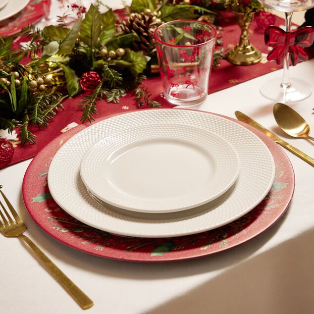 Assiette plate x4 porcelaine blanche &Oslash;26,5cm