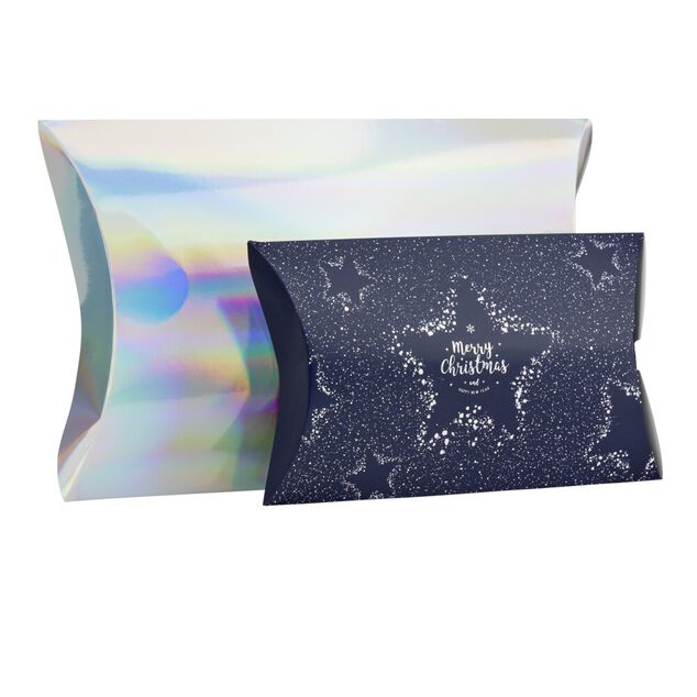 Bo&icirc;te cadeau No&euml;l berlingot x2 bor&eacute;al 18,5x29cm Merry Christmas 12,5x21cm