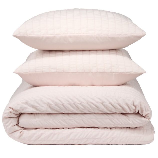 Parure de lit 2 personnes 220x240cm polyester matelass&eacute; 2 taies 63x63cm (2 mod&egrave;les)