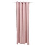 Rideau à oeillets gaze de coton rose uni 135xL240cm