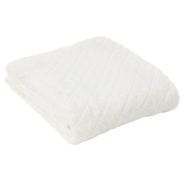 Plaid flanelle 130x160cm blanc