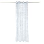 Voilage polyester 140x240cm imprim&eacute; bleu