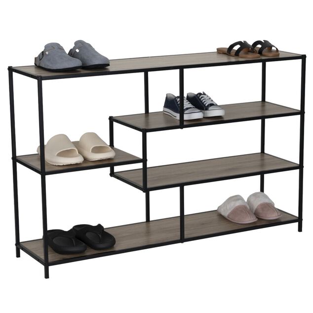 &Eacute;tag&egrave;re en bois 5 niveaux Luffi effet stratifi&eacute; 116x30xH76cm