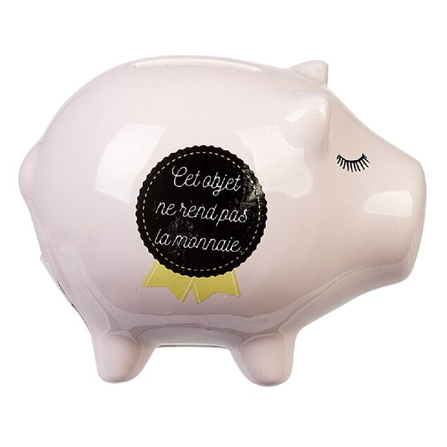 Tirelire cochon rose