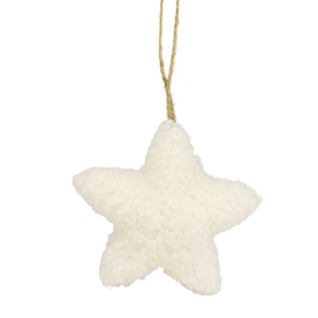 &Eacute;toile de No&euml;l bouclette &agrave; suspendre &Oslash;8cm (2 mod&egrave;les)