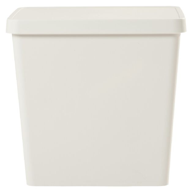 Bo&icirc;te de rangement avec couvercle beige 26 L