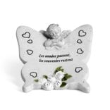 D&eacute;coration fun&eacute;raire ange sur papillon "Les ann&eacute;es passent, les souvenirs restent"