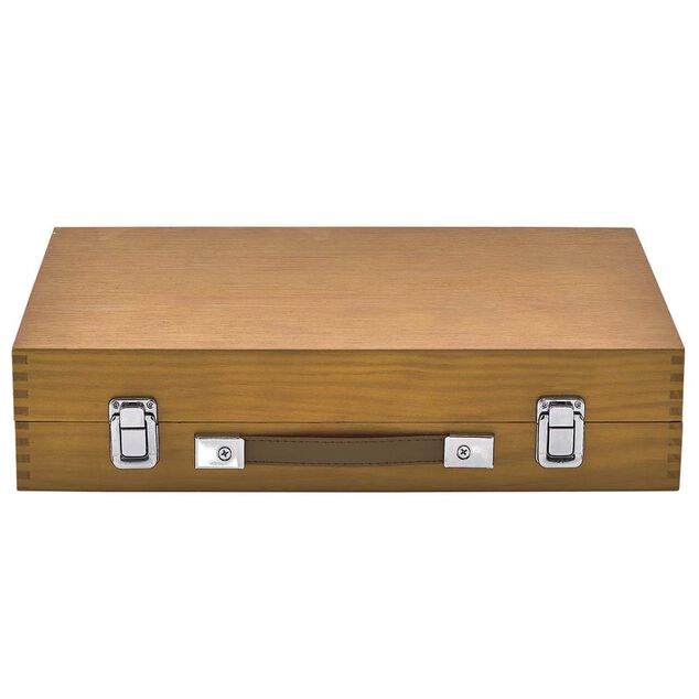 Coffret artiste en bois dessin et peinture 174 pi&egrave;ces