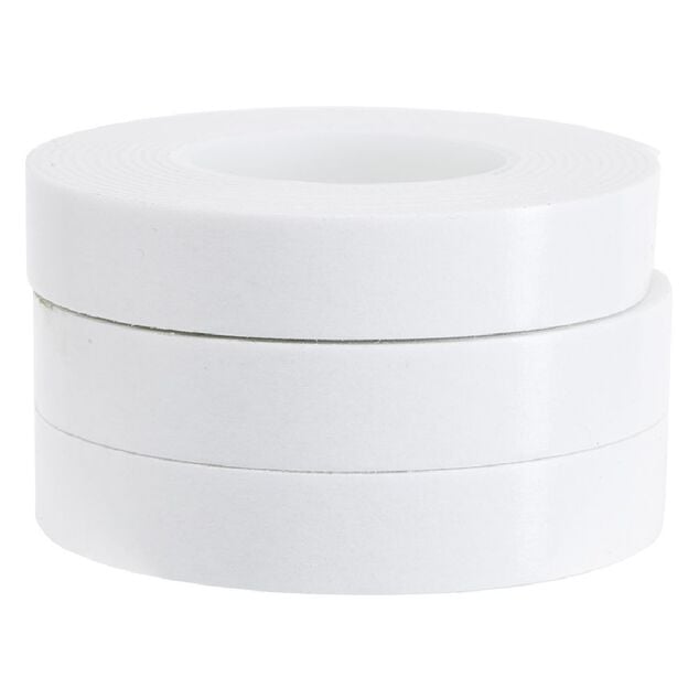 Rouleau adhésif double face L.2m blanc x3