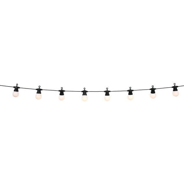 Guirlande solaire guinguette 50LED design ampoule 5,8m