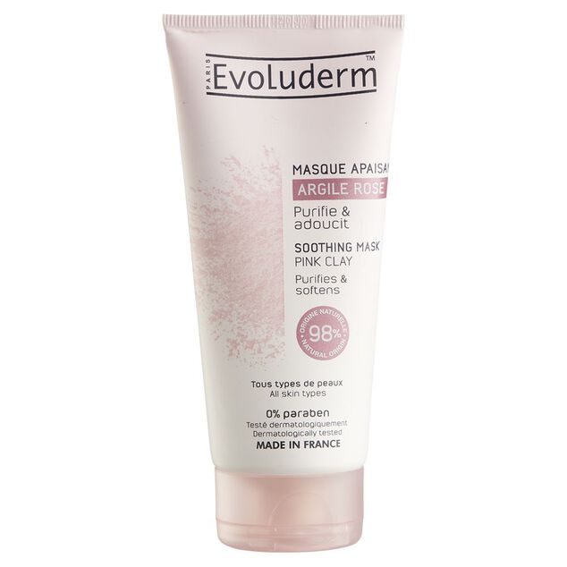 Masque apaisant Evoluderm argile rose 100 ml
