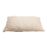 Matelas pour chien coton quadrillage orange et blanc Taille S 65x45xÉp8cm