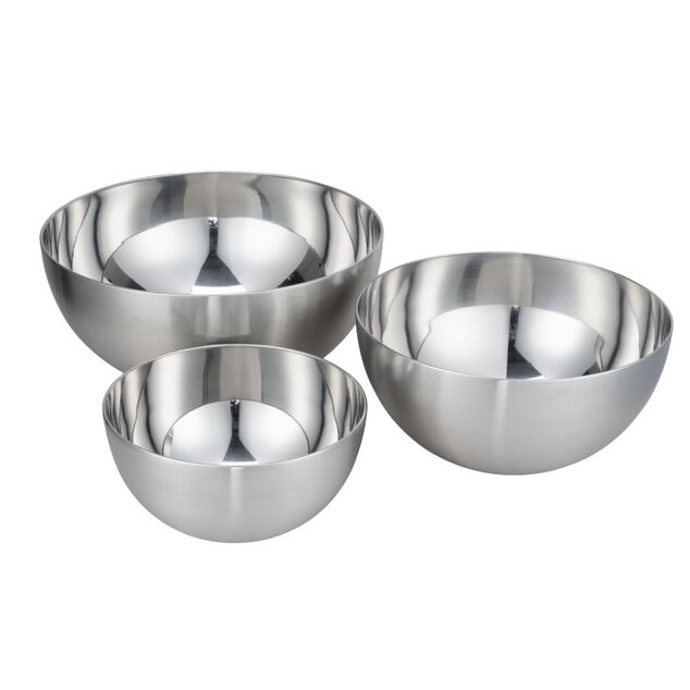 Saladier x3 inox &Oslash;18/23/28,5xH13cm