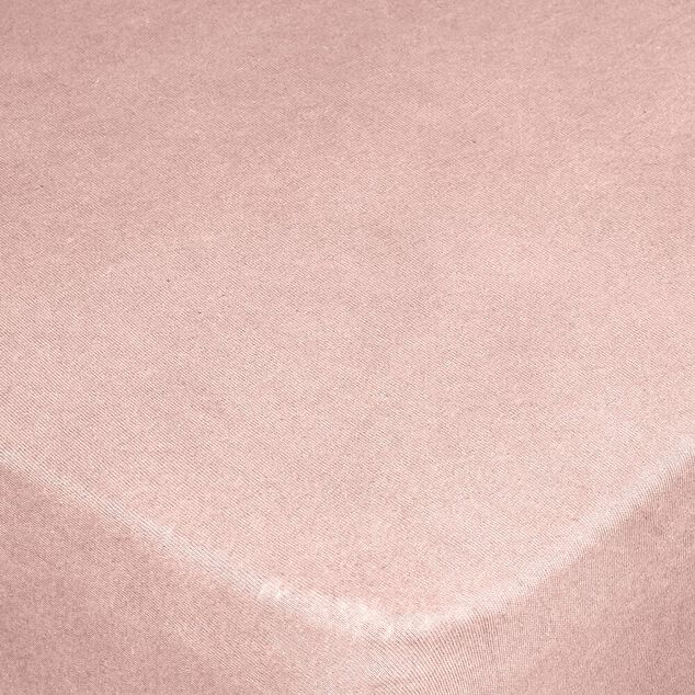 Drap housse 2 personnes 140x200cm rose