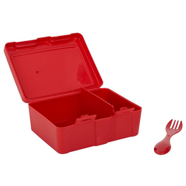 Lunch box &agrave; 2 compartiments - Bo&icirc;te alimentaire en plastique rose 1L