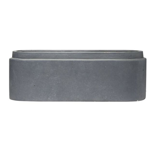 Jardini&egrave;re &agrave; poser fibre argile blanc 45x15xH15cm