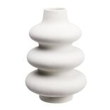 Vase en c&eacute;ramique blanc design courbe
