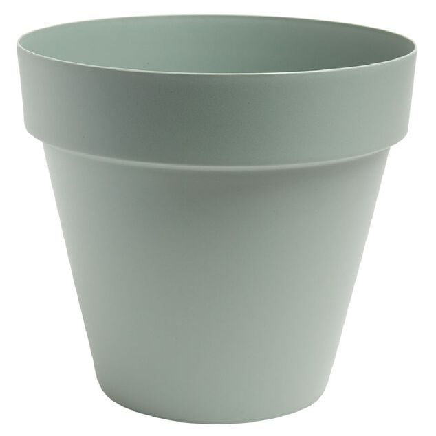 Cache pot rond plastique 10L Ø28xH26cm vert laurier