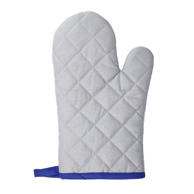 Gant de cuisine manique bleu et blanc 18x28cm