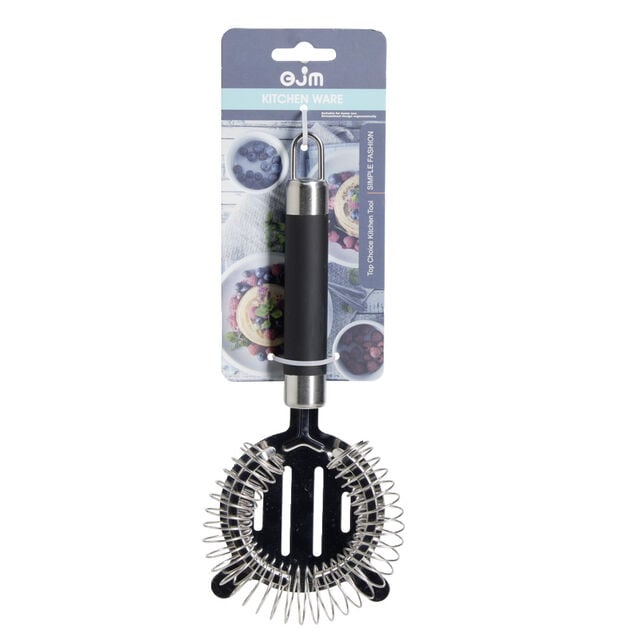 Passoire &agrave; cocktail en inox avec manche en plastique L.21,5cm