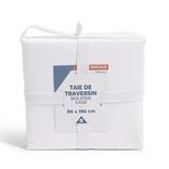 Taie de traversin 85x185cm 100% coton percale blanc