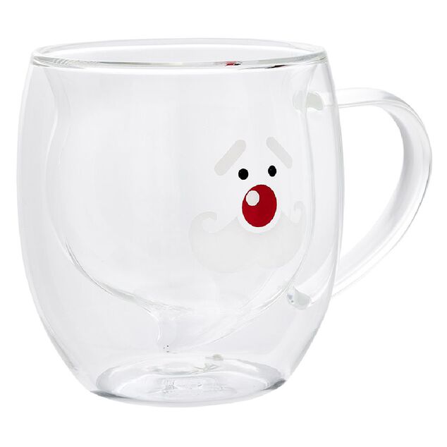 Mug No&euml;l verre double paroi 30cl - 2 mod&egrave;les
