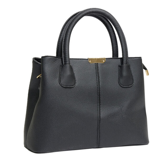 Sac &agrave; main simili petite anse et bandouli&egrave;re amovible 30x13xH22cm - 3 mod&egrave;les