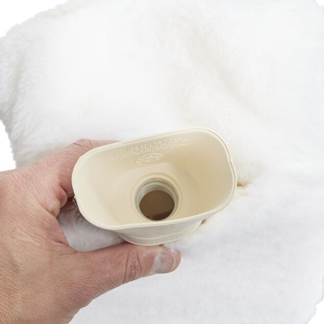 Bouillotte manchon polyester blanc 1,8L