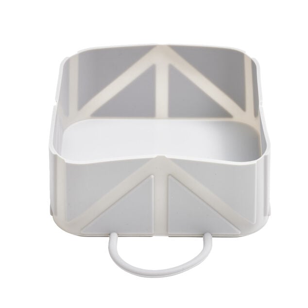 Gamelle pour chien ou chat pliante en silicone gris 11x11xH4,5cm