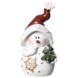 Bonhomme de neige &agrave; poser en r&eacute;sine H10cm (4 mod&egrave;les)