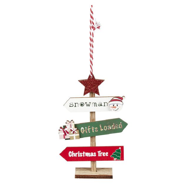 Décoration de Noël panneau de signalisation