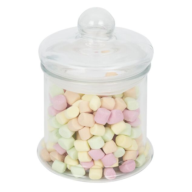 Bocal en verre transparent avec couvercle herm&eacute;tique 2,2L - H.23,5cm