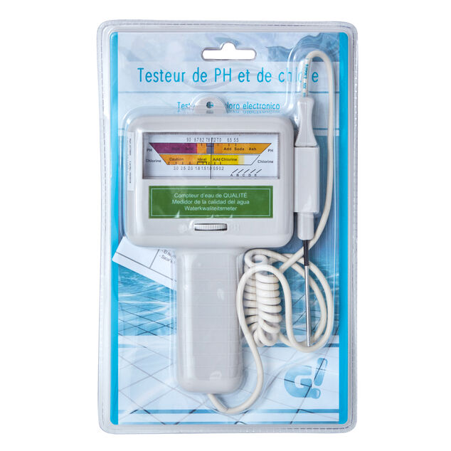 Testeur de chlore et pH &eacute;lectronique pour piscine