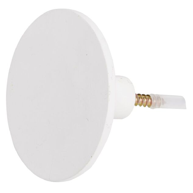 Pat&egrave;re murale ronde blanc polyr&eacute;sine &Oslash;8cm