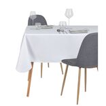 Nappe rectangulaire en tissu blanc uni 132x240cm