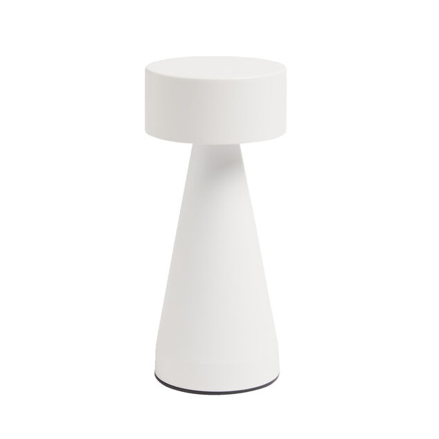 Lampe de table Squari USB tactile blanche &Oslash;9,5xH22,5cm