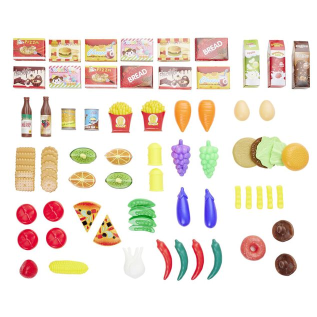 Dinette gourmande 80 pi&egrave;ces plastique multicolore