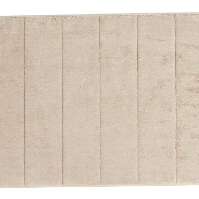 Tapis de salle de bain taupe à mémoire de forme