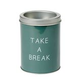 Cendrier rond métal vert Ø7,5xH10cm