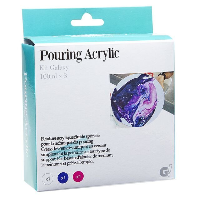 Peinture acrylique 3 couleurs