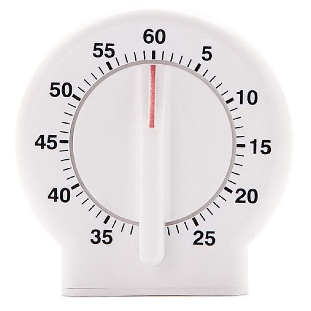 Minuteur de cuisine blanc