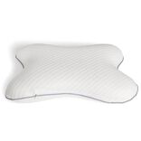 Oreiller ergonomique &agrave; m&eacute;moire de forme 51x36cm polyester blanc