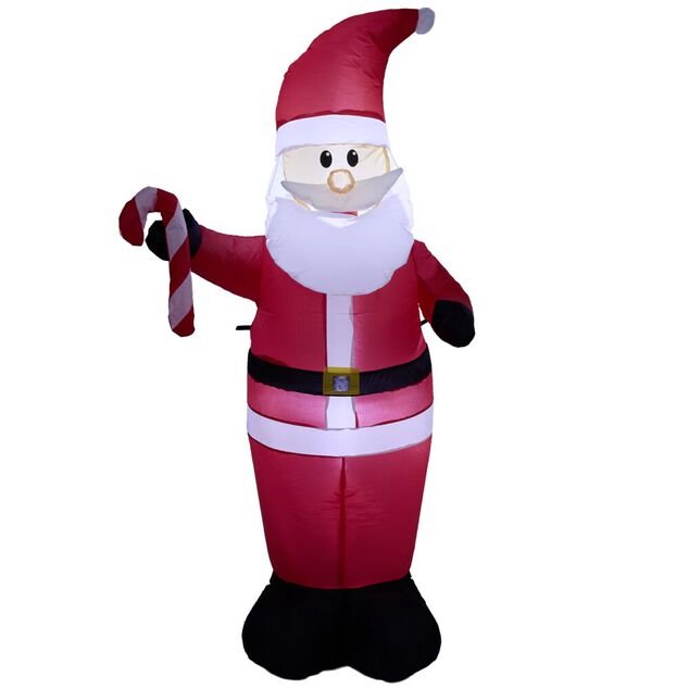 P&egrave;re No&euml;l gonflable lumineux rouge et blanc H150cm