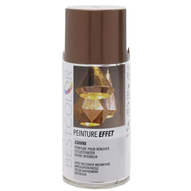 Peinture a&eacute;rosol effet Cuivre 300 ml
