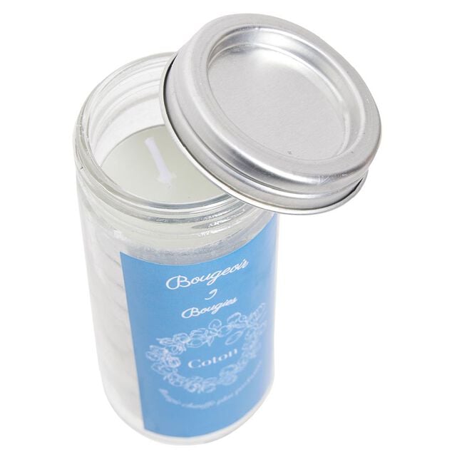 Bougeoir verre + 9 bougies chauffe-plats parfumées